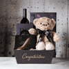 Happy Graduate Wine & Teddy Gift Set from Monthly Sommelier USA - Wine Gift Basket - USA Delivery