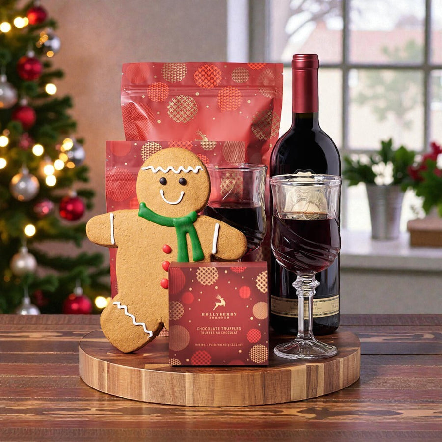 The Holiday Wine & Confection Board, Christmas gift, Christmas, wine gift, wine, holiday gift, holiday, cookie gift, cookie