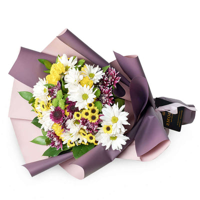 Multi-coloured mixed daisy bouquet. USA Delivery.