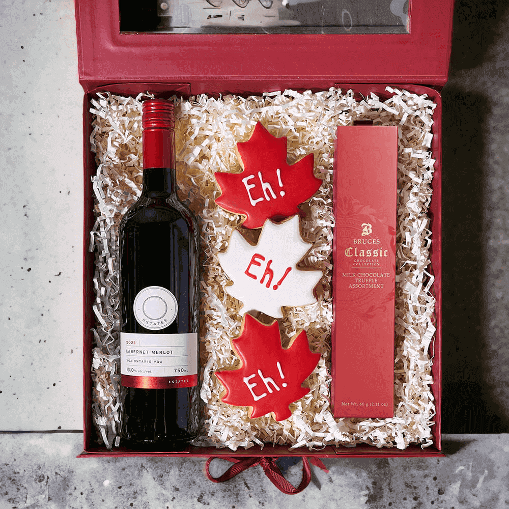 Canadian Flavour Gift Basket from Monthly Sommelier USA - Holiday Gift Basket - USA Delivery