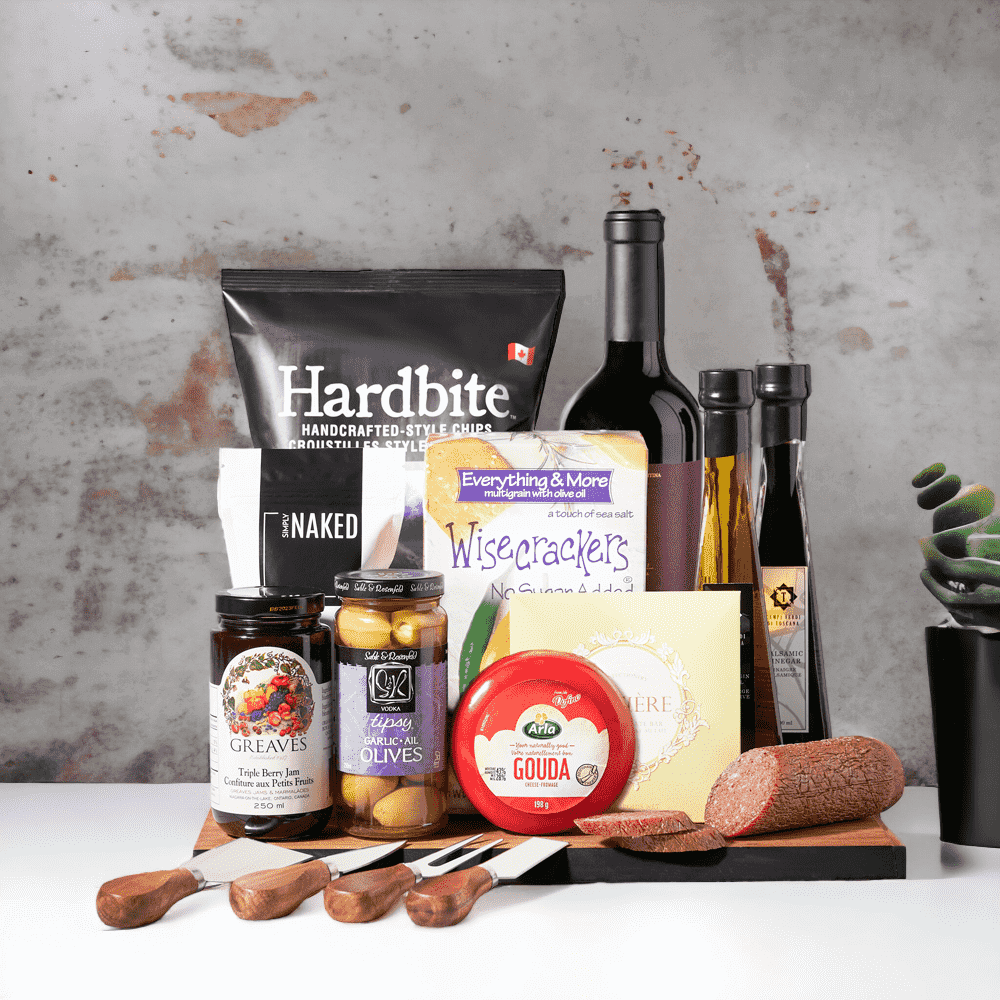 Cheese & Salami Gift Crate". Bold and delicious flavours of a traditional deli!
