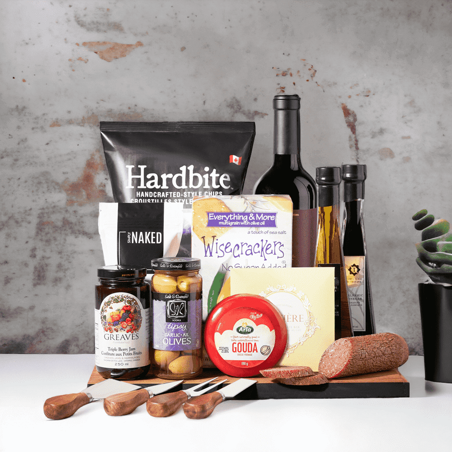 Cheese & Salami Gift Crate". Bold and delicious flavours of a traditional deli!