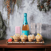 Easter Cupcakes & Sparkling Wine - This gift includes a bottle of sparkling wine, Cupcakes and Macarons
