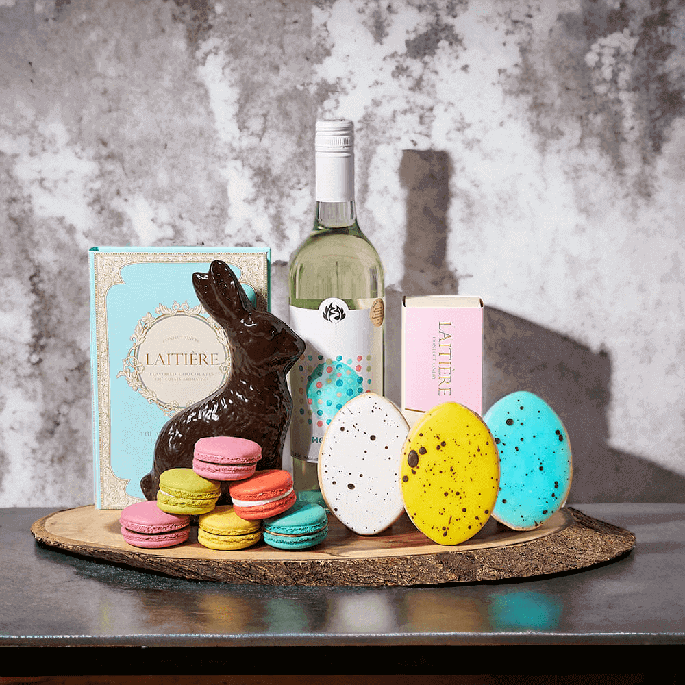 Easter Wine & Cookies Gift Board - Monthly Sommelier delivery - USA delivery