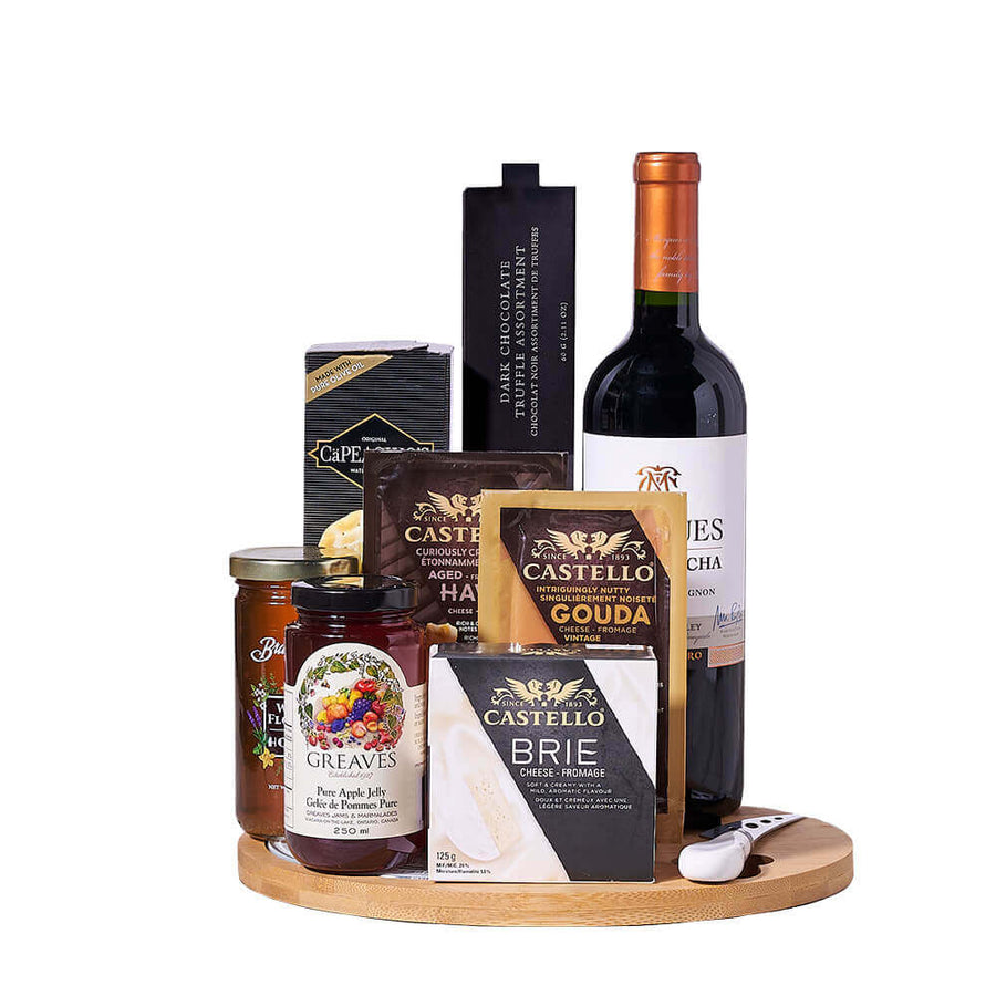 Maipo Valley Concha y Toro Cabernet Sauvignon Cheeseboard Gift, wine gift, wine, gourmet gift, gourmet, cheese gift, cheese