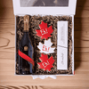 "Oh Canada" Champagne & Chocolate Box features Sparkling wine, Chocolate, Cookies, and a Folding Box With Window