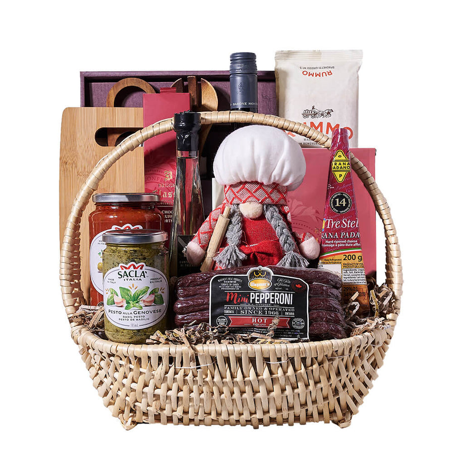 Pasta Dinner & Sicilian Barone Montalto Cabernet Wine Gift, wine gift, wine, gourmet gift, gourmet, pasta gift, pasta, plush gift, plush