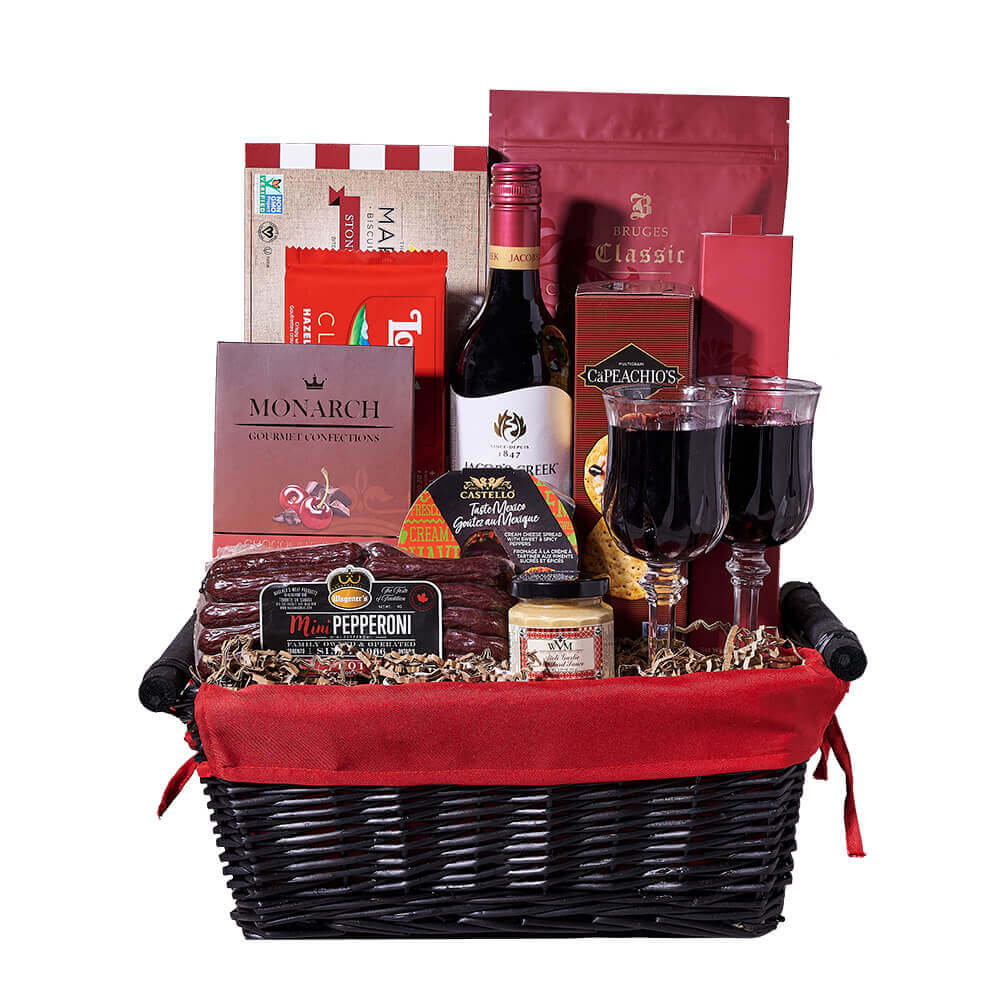 South Eastern Australia Jacob’s Creek Shiraz & Snack Spread, wine gift, wine, gourmet gift, gourmet, chocolate gift, chocolate