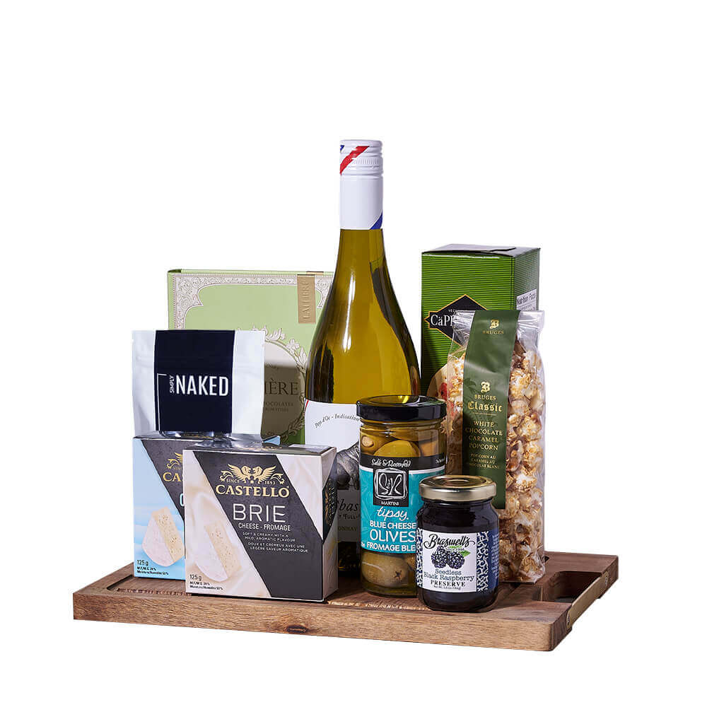 Southern French Fat Bastard Chardonnay Cheeseboard, wine gift, wine, gourmet gift, gourmet, cheese gift, cheese, cheeseboard gift, cheeseboard