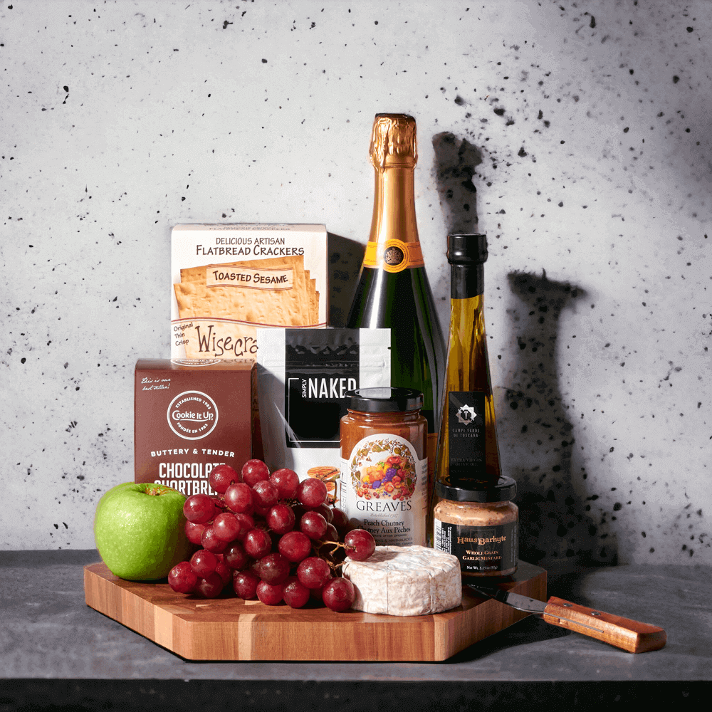 The Elegant Sparkling Wine Cheese Board