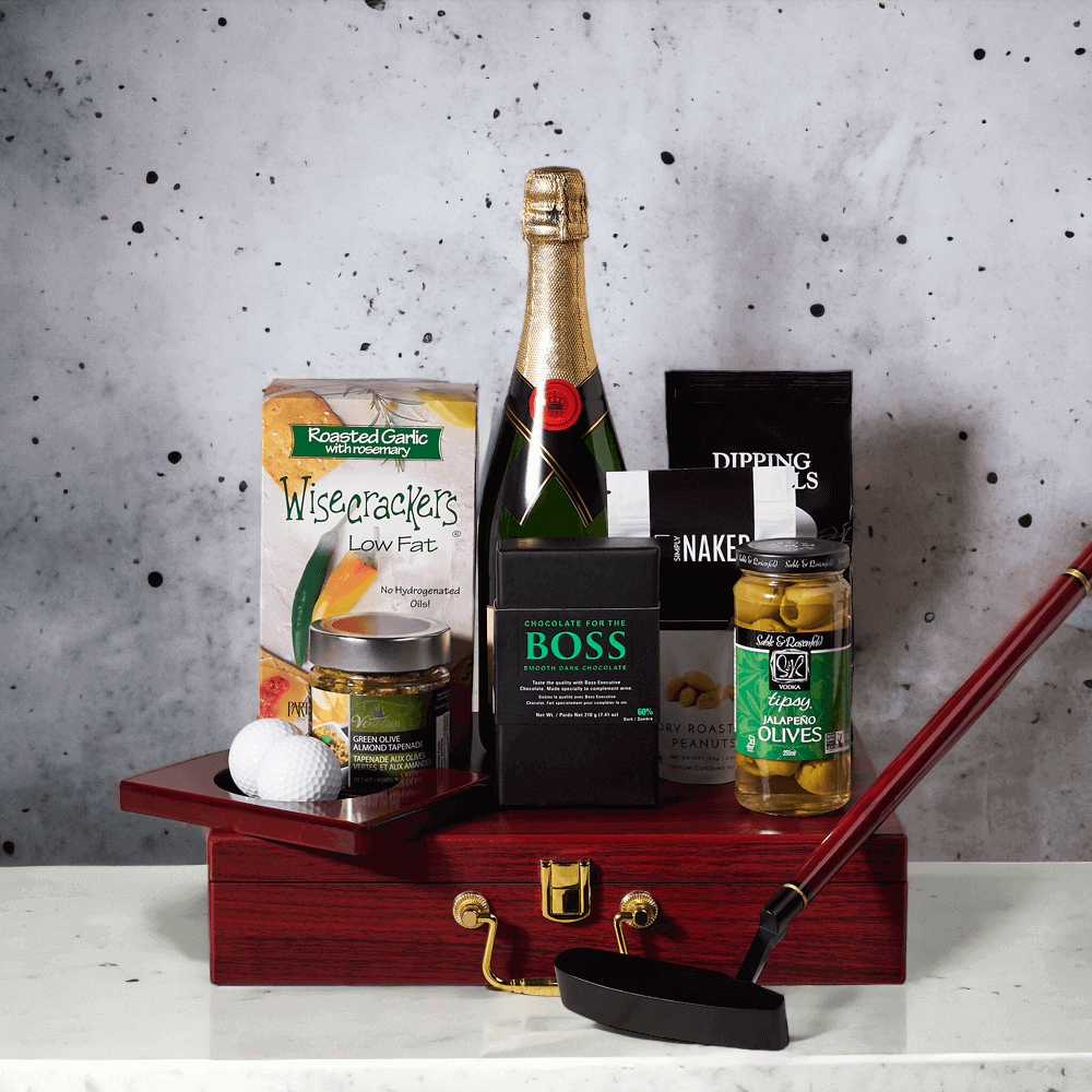 The Golf Lover's Dream Gift Basket from Monthly Sommelier USA - Gourmet Gift Basket - USA Delivery