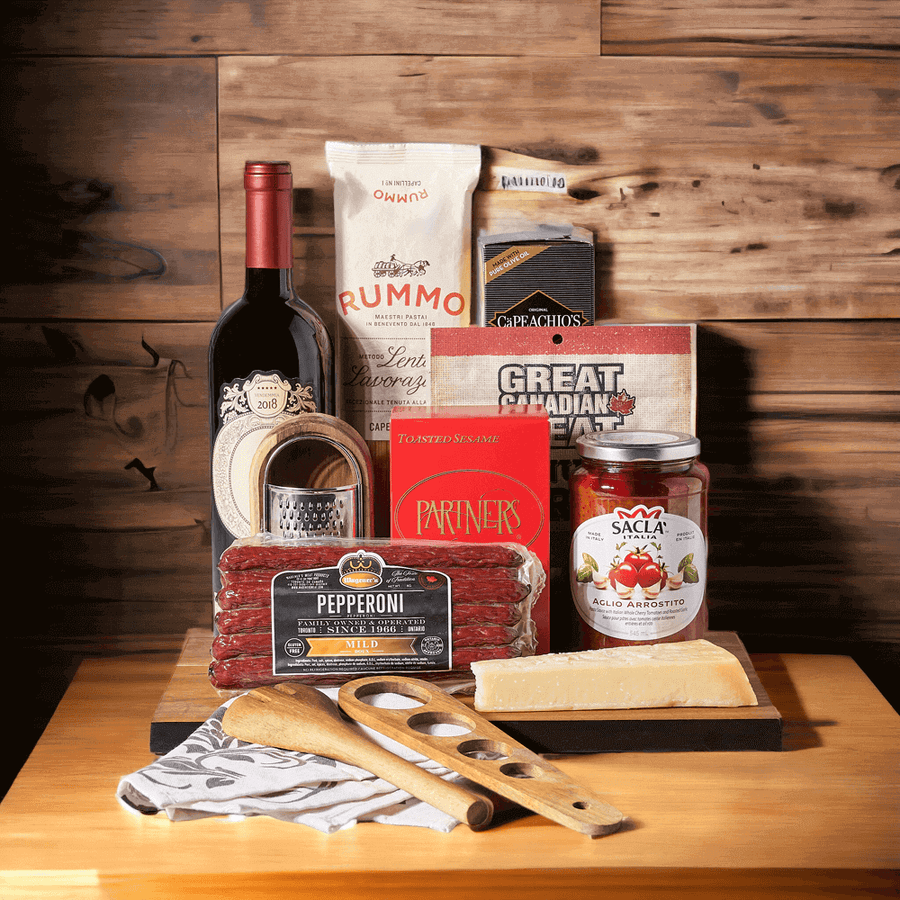 The Italian Pleasures Gift Basket from Monthly Sommelier USA - Gourmet Gift Basket - USA Delivery