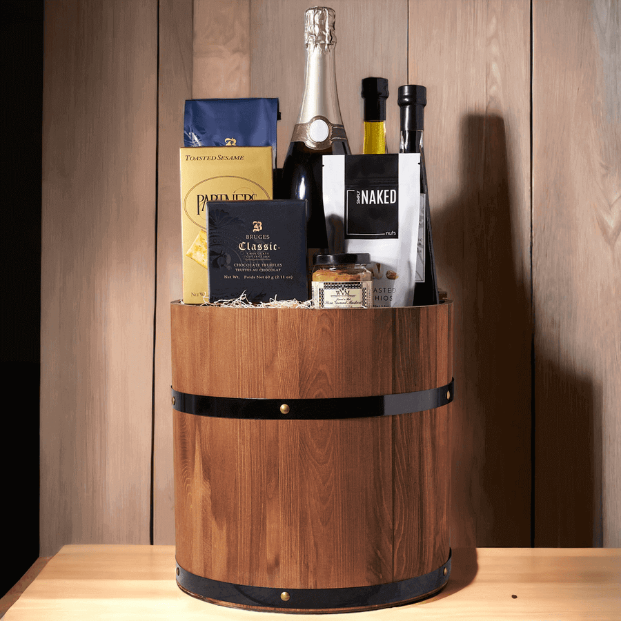The Ultimate Sparkling Wine Gift Barrel from Monthly Sommelier USA - Champagne Gift Basket - USA Delivery
