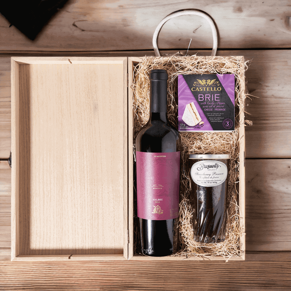 Wine & Cheese Gift Box - Wine gift baskets - USA delivery - US