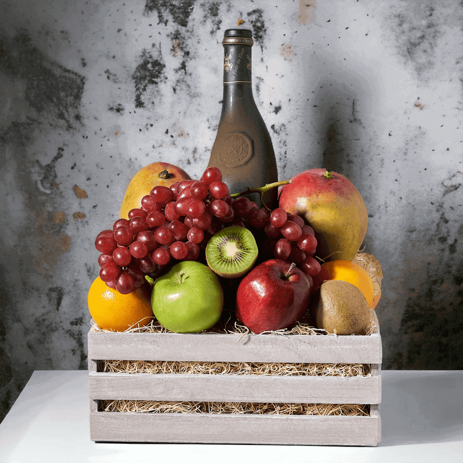 Wine & Fruit Crate - Monthly Sommelier delivery - USA delivery